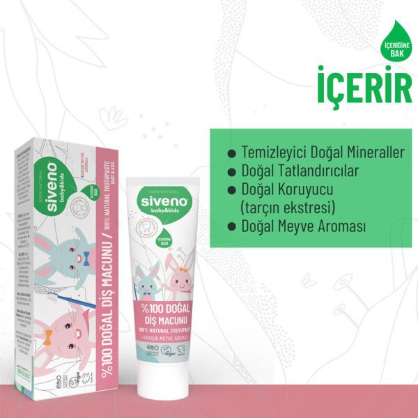 Siveno Bebek Ve Çocuklar İçin Doğal Diş Macunu 50 ml