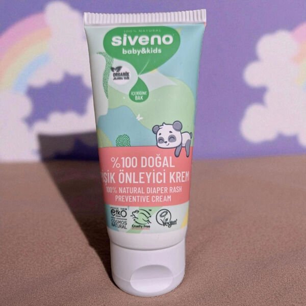 Siveno %100 Doğal Bebek Pişik Önleyici Çinko Hassas Hipoalerjenik Vegan Bakım Jel Krem 50 ml-1AD