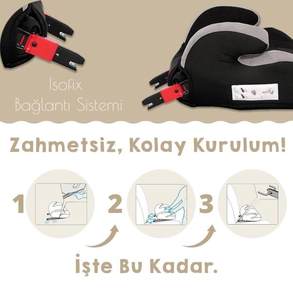 Lorelli Sirius New Isofix Oto Koltuğu Yükseltici - Kırmızı