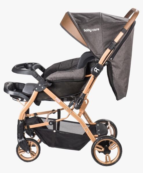 Baby Care Bc-65 Capron Çift Yönlü Puset Gold-Siyah ( Z )
