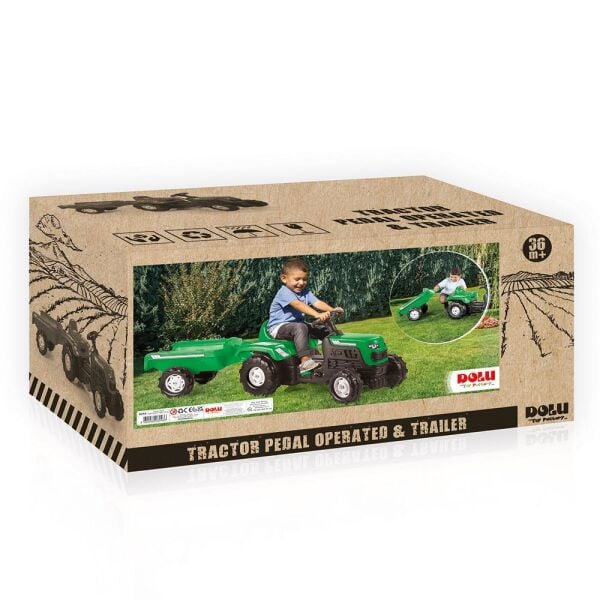 Dolu Oyuncak -Romorklu Traktor Yesıl 8246