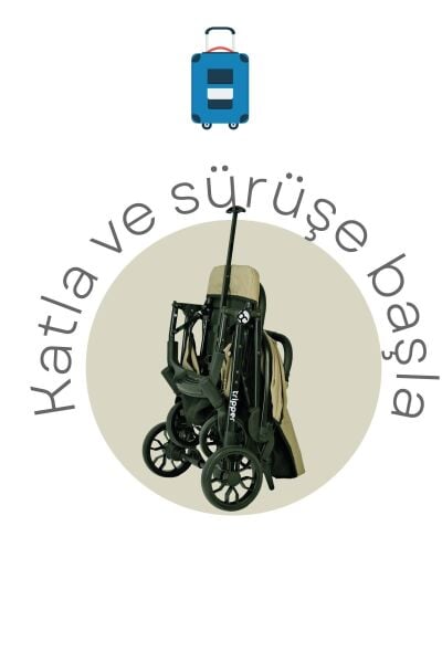 Baby Care Tripper Kabin Tipi Bebek Arabası - Beyaz (BC-270-B)