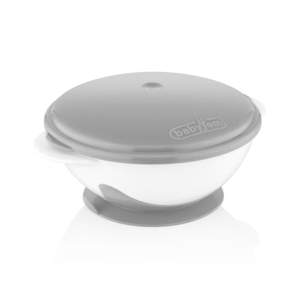 Babyjem Vakumlu Mama Tabağı Gri 565