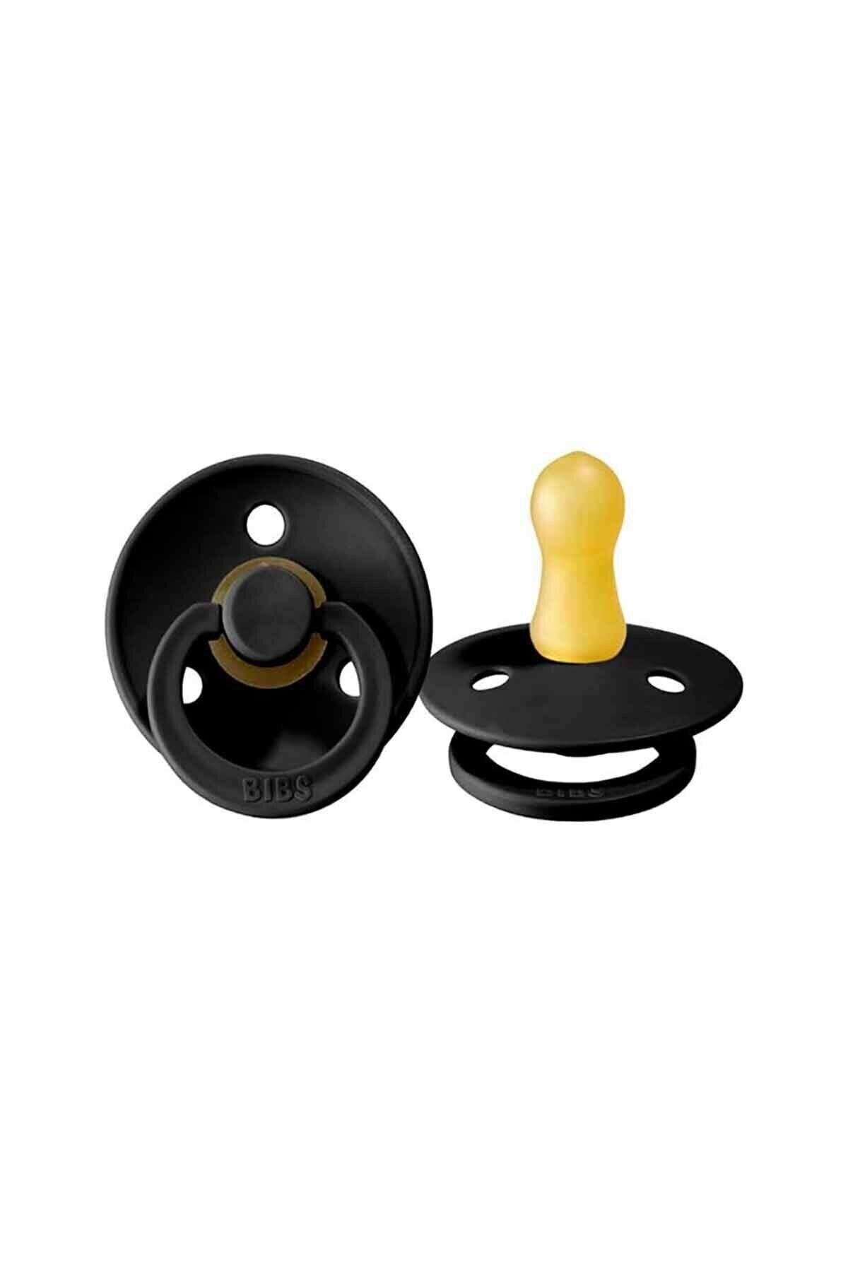 Bibs Colour Bebek Doğal Kauçuk Emzik - Black 0-6 Ay