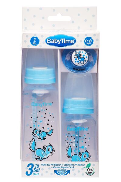 Babytime Bt209 3 lü Pp Biberon Seti Karma Renk