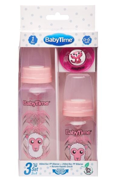 Babytime Bt209 3 lü Pp Biberon Seti Karma Renk