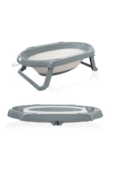 Babyjem Katlanır Banyo 3'Lü Set Antrasit Yeni 765
