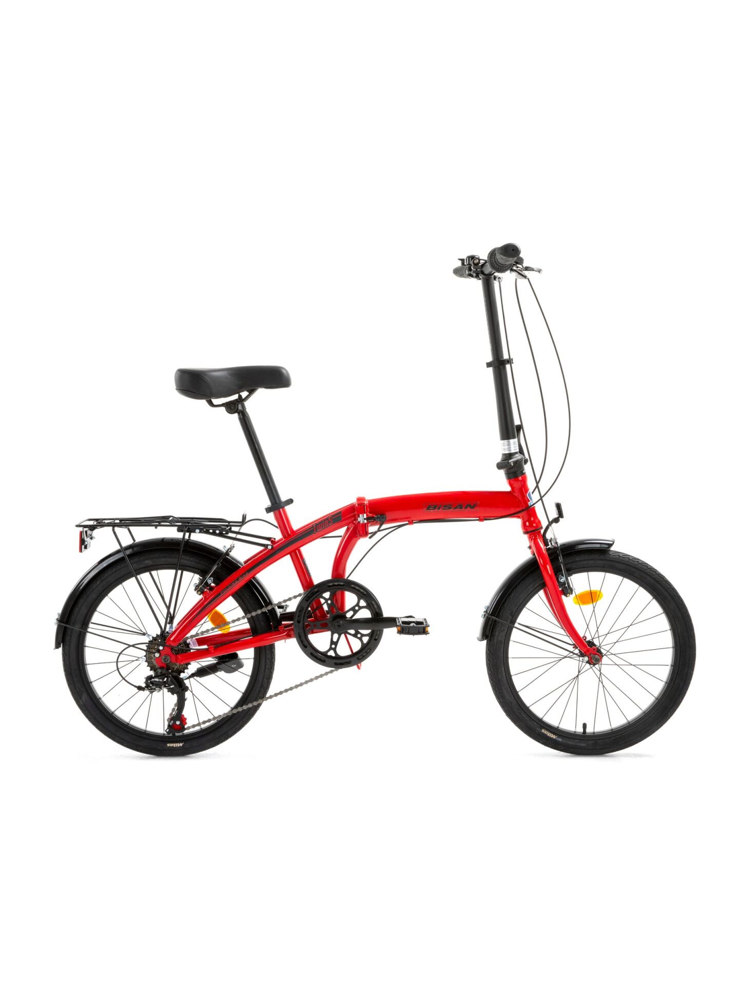 Bisan TWIN-S-23 Ürün Rengi: KIRMIZI Kadro: 32 CM Vites: 1x6 VİTES Tekerlek: 20'' Etiket Rengi: SİYAH