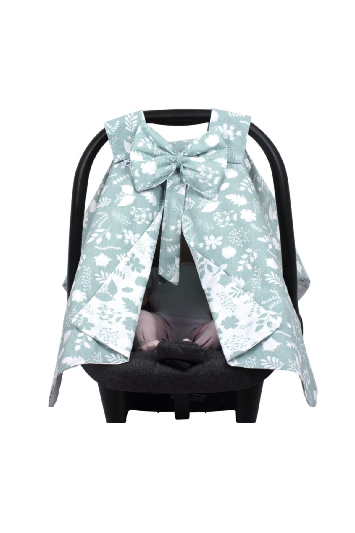 Sevi Bebe Fiyonklu Anakucağı Örtüsü - Yaprak Desen 204-92