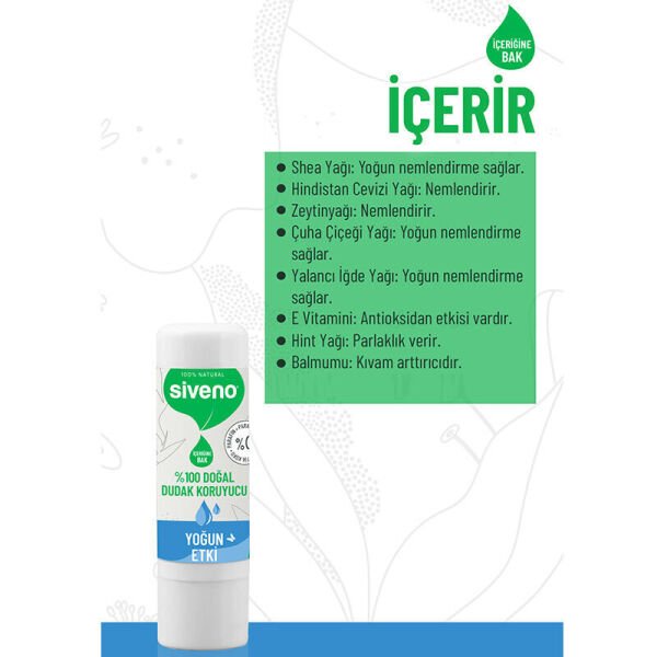 Siveno Doğal Dudak Koruyucu Yoğun Etki 6 gr