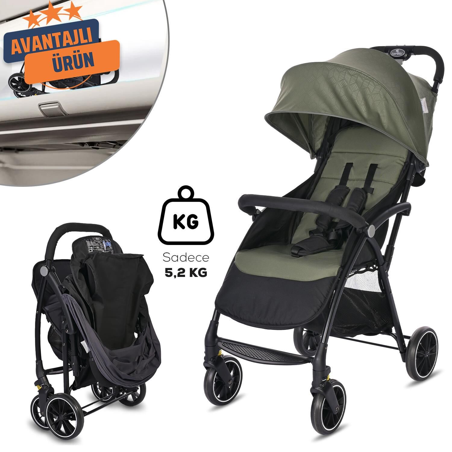 Lorelli Fresh Kabin Boy Bebek Arabası - Green
