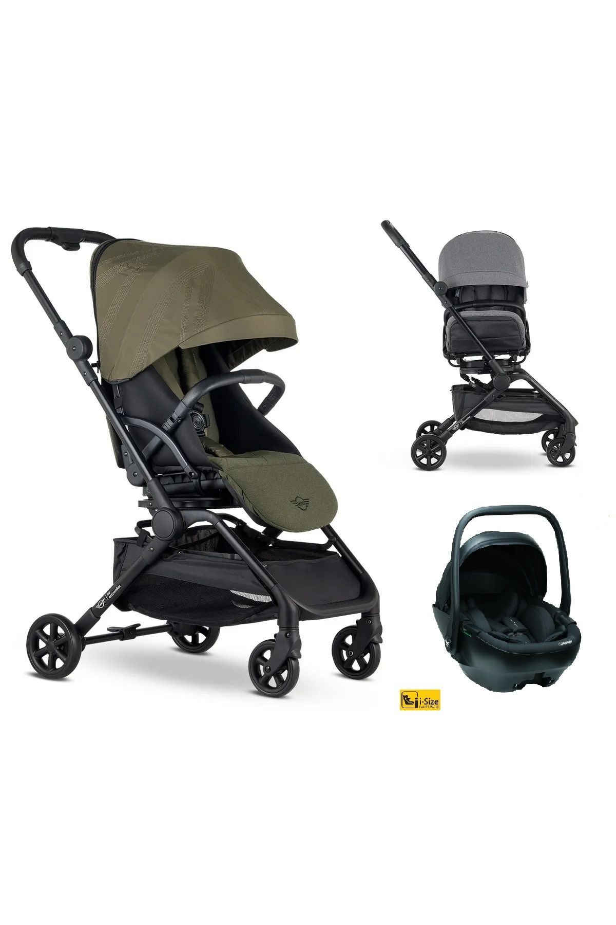 MINI by Easywalker Buggy Turn 360 Derece Dönen Kabin Boy Travel Sistem Bebek Arabası Green