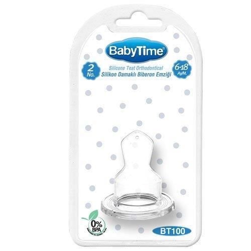 Babytime Bt100 Silikon Damaklı Biberon Emziği  N.2