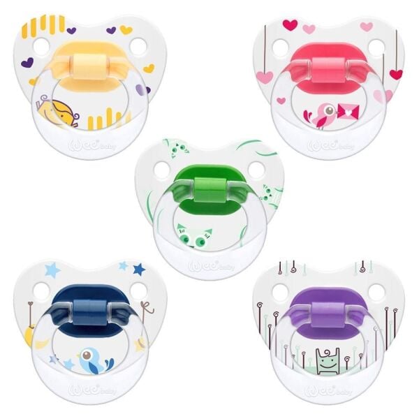Wee Baby Desenli Gövdeli Damaklı Emzik 0+ Ay