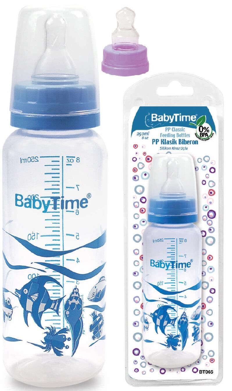 Babytime Klasik Pp Biberon (silikon Damaklı Uçlu)  250 Ml