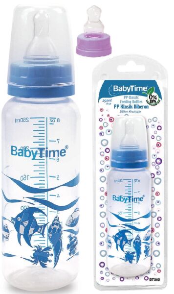 Babytime Klasik Pp Biberon (silikon Damaklı Uçlu)  250 Ml