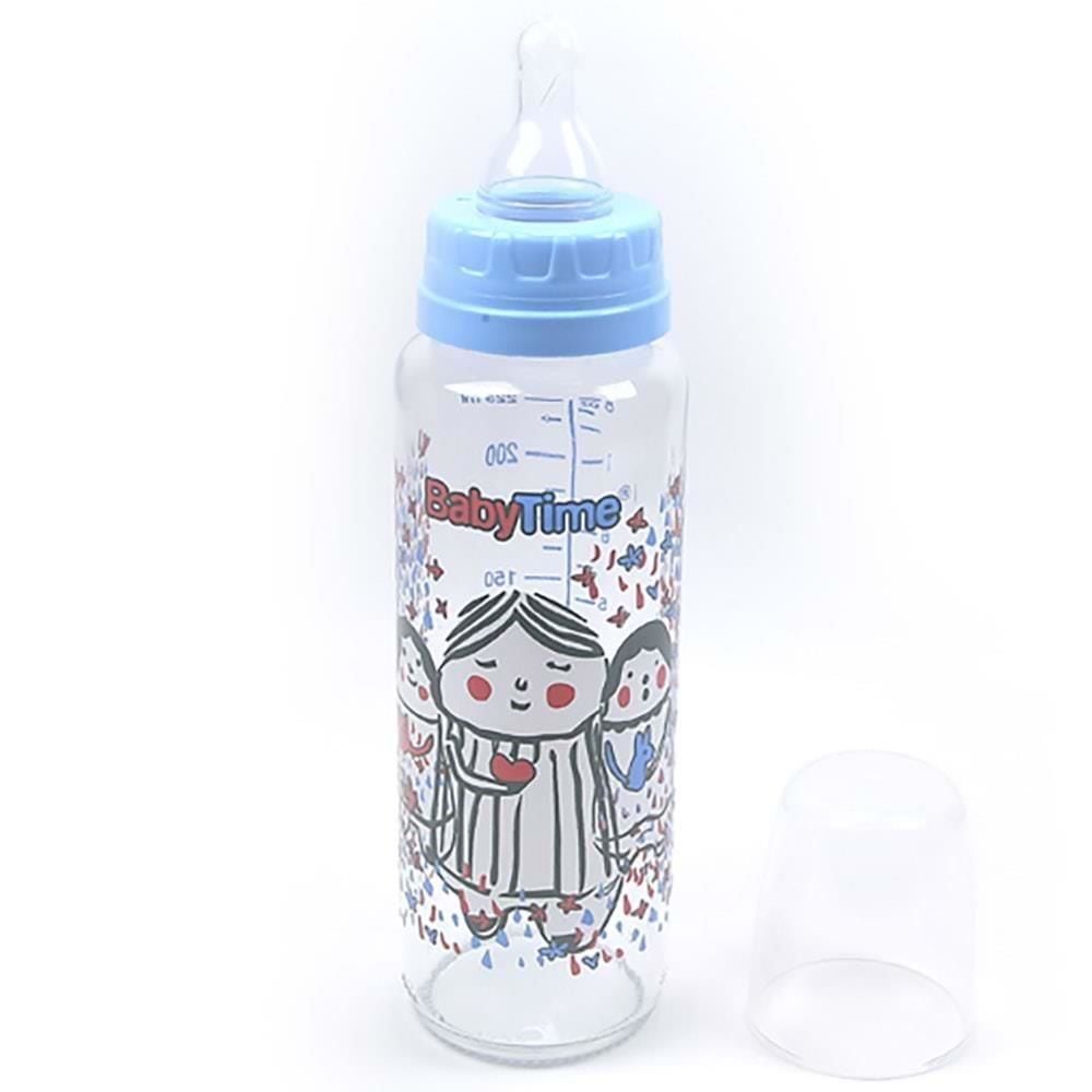 Babytime Klasik Cam Biberon (silikon Kiraz Uçlu)  250 Ml