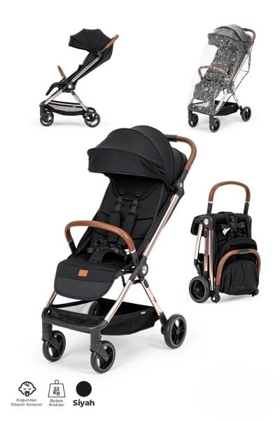 Kanz Fox Kabin Boy Bebek Arabası Siyah