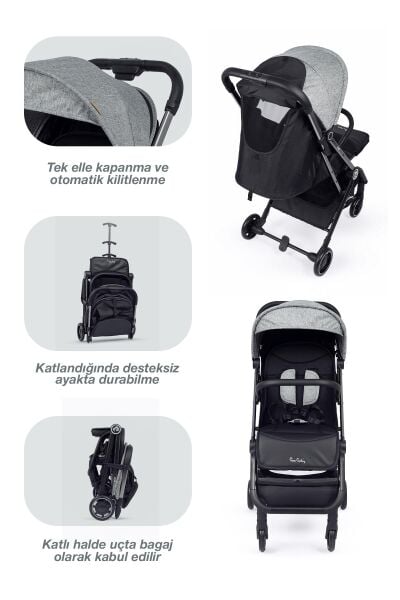 Pierre Cardin Jojo Bebek Arabası Gri