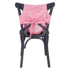 Sevi Bebe Kumaş Mama Sandalyesi - Pembe Yıldız 152-2
