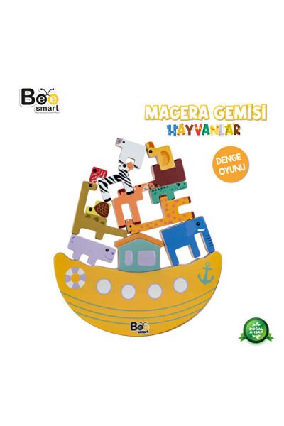 Bee Smart Macera Gemisi: Hayvanlar Nuh'un Gemisi Denge Oyunu Montessori Eğlenceli Oyun