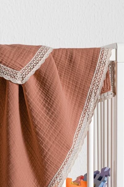 Kanz - 4 Kat Kopanaki Müslin Pike(knz-017) 152.01.0255.Kiremit-