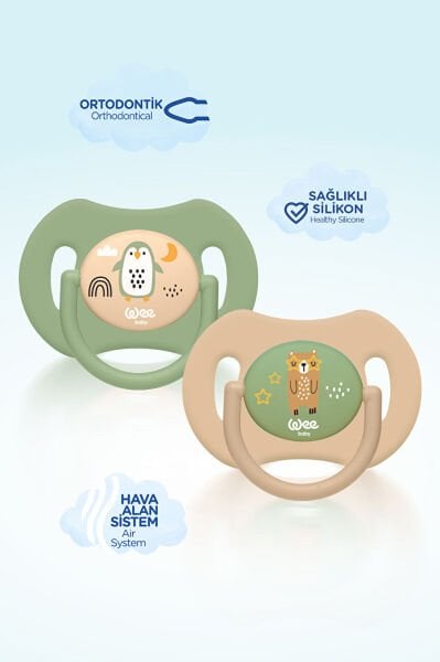 Wee Baby Duo Simetrik Uçlu Emzik 0-6 Ay No:1