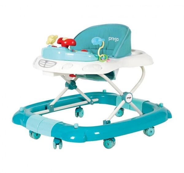 Prego Digo Sallanan Silikon Tekerlekli Bebek Yürüteci 5082 Mavi