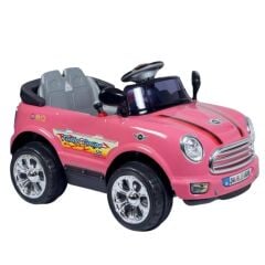 Aliş 606K Coupe Turbo Gri 12 v Uzaktan Kumandalı Akülü Araba Pembe