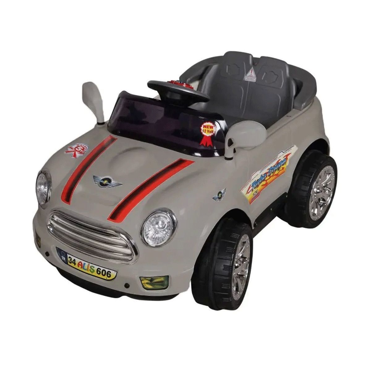 Aliş 606K Coupe Turbo Gri 12 v Uzaktan Kumandalı Akülü Araba Gri