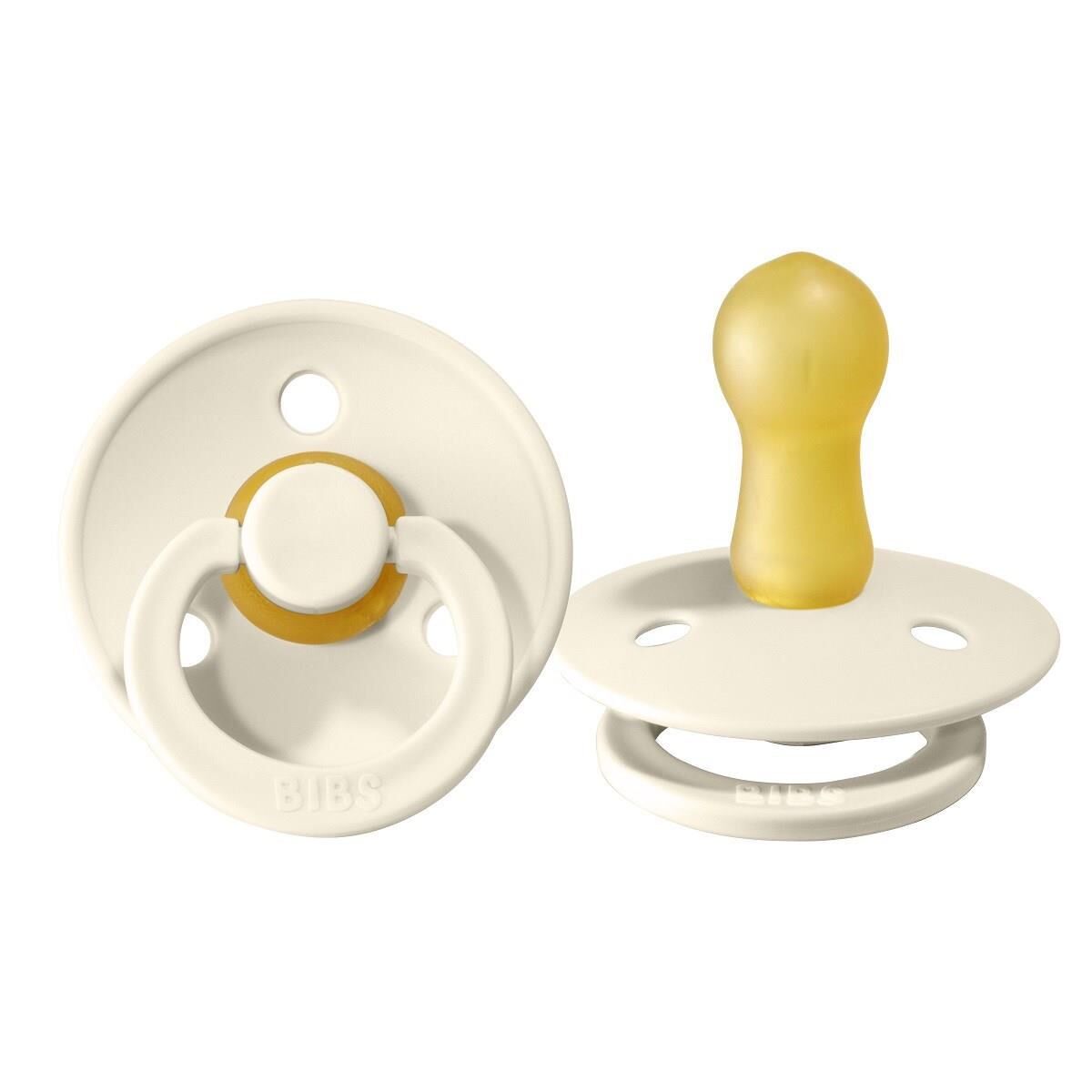 Bibs Colour Bebek Doğal Kauçuk Emzik 0-6 Ay Ivory Krem