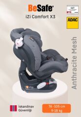Besafe İzi Comfort X3 9-18 Kg. Oto Koltuğu - Anthracite Mesh Anthracite Mesh
