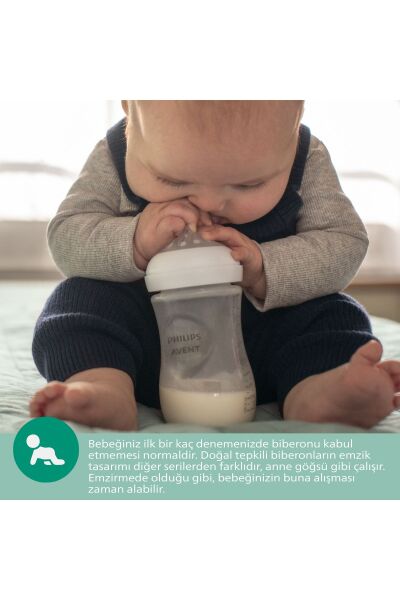 Philips Avent Scy933/01  Natural Response Doğal Tepkili Cam Biberon, 240ml, 1 Ay