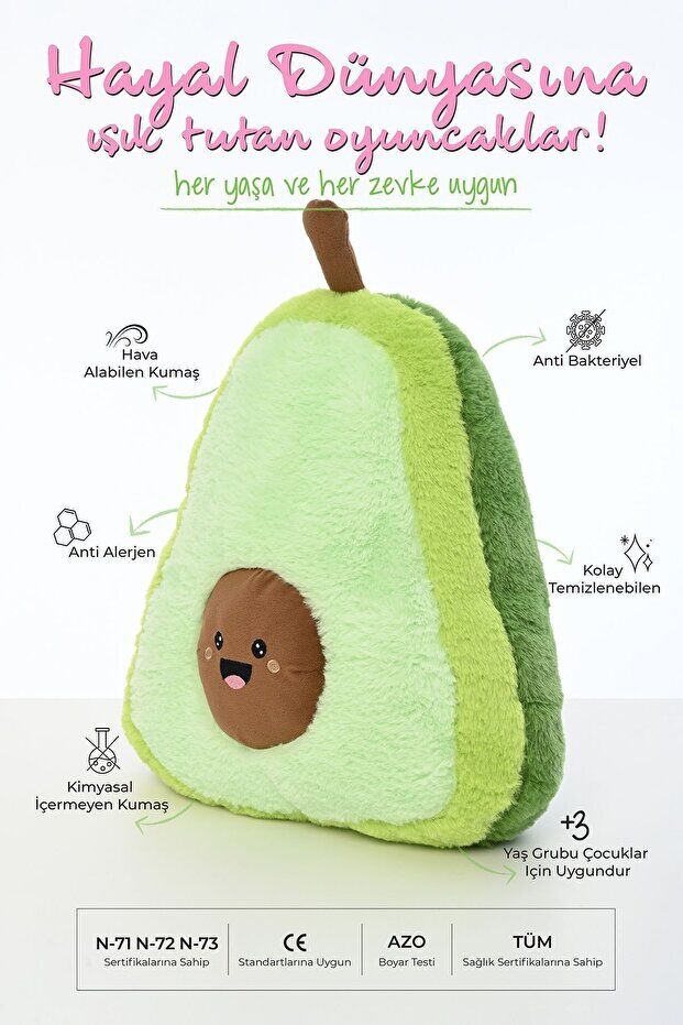 Pufu Toys 45 Cm Yastık Avakado (30) 03030