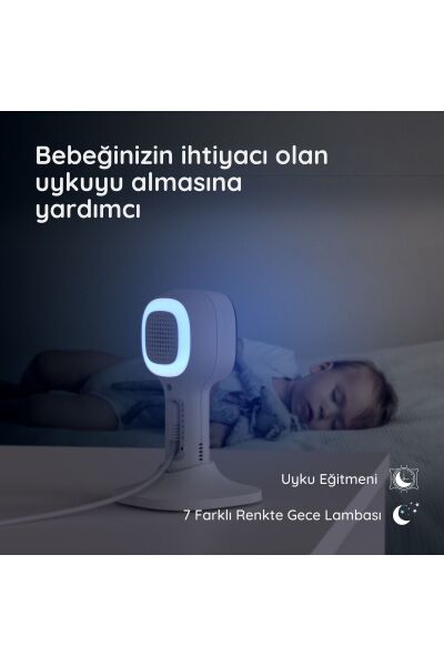 HubbleNursery Pal Cloud 5'' Hd Wi-fi Dijital Bebek Kamerası + Gece Lambası