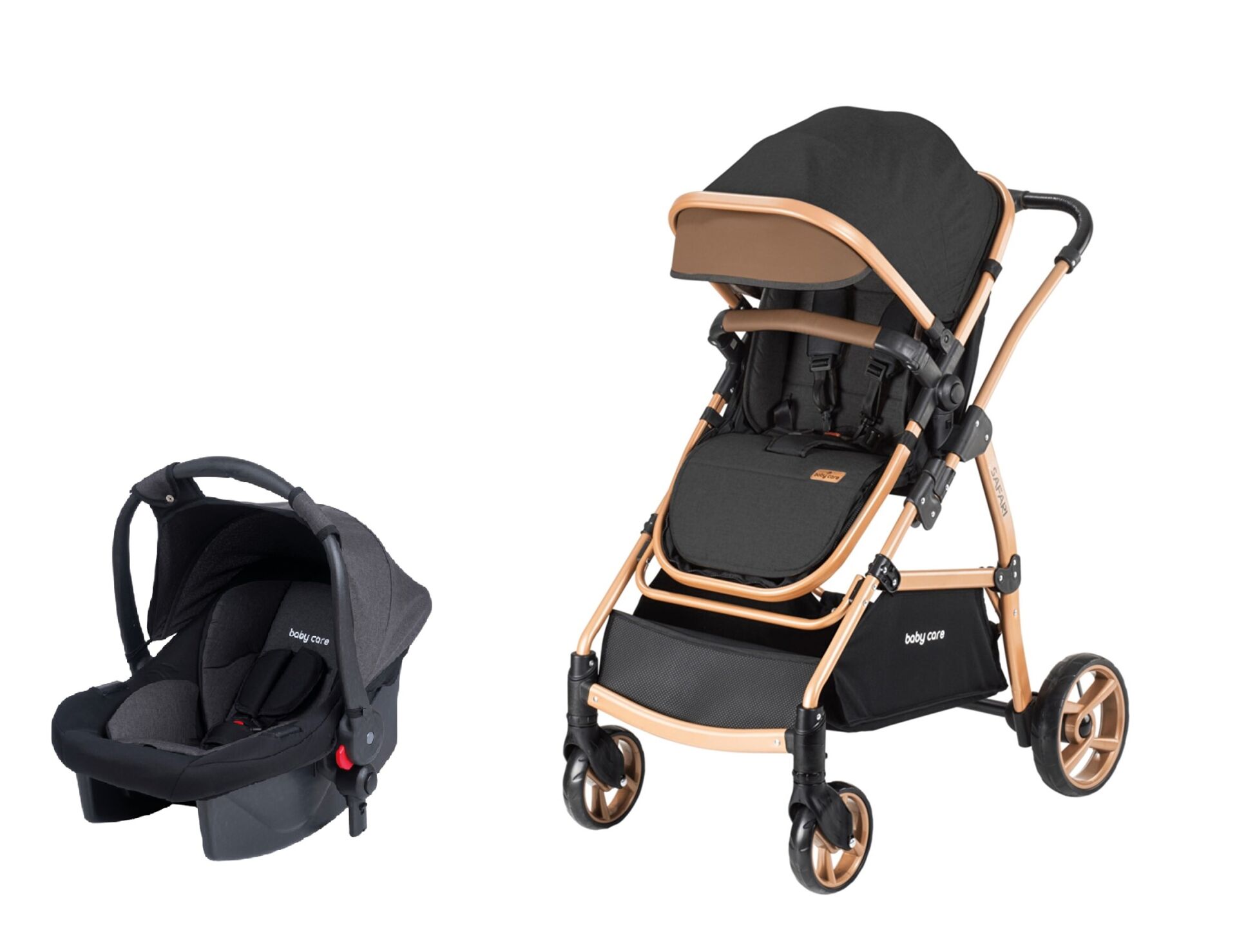 Baby Care Bc-315 Safari Trio Travel Puset Gold-Siyah ( Z )
