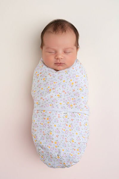 Kanz Yenidoğan %100 Pamuk Müslin Hazır Kundak Cırtlı - Flowers