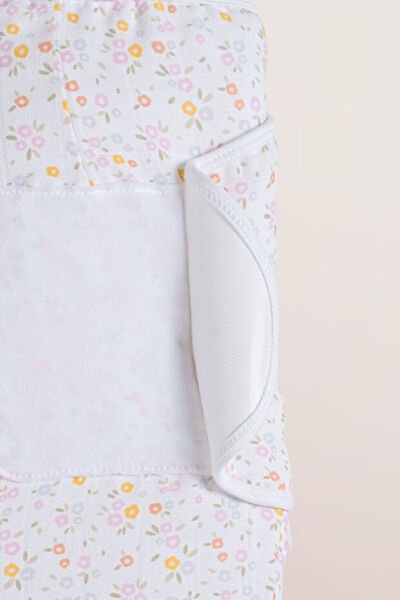 Kanz Yenidoğan %100 Pamuk Müslin Hazır Kundak Cırtlı - Flowers