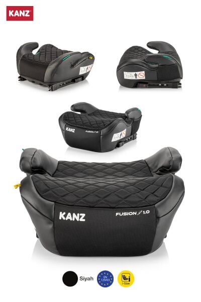 Kanz Fusion Emniyet Kemeri İle Kullanılabilen İsofixli Oto Koltuğu Yükselticisi Siyah
