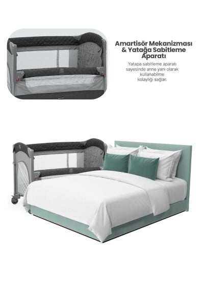 Pierre Cardin Luna Park Yatak 60/100 Grey / Yatak Dahil