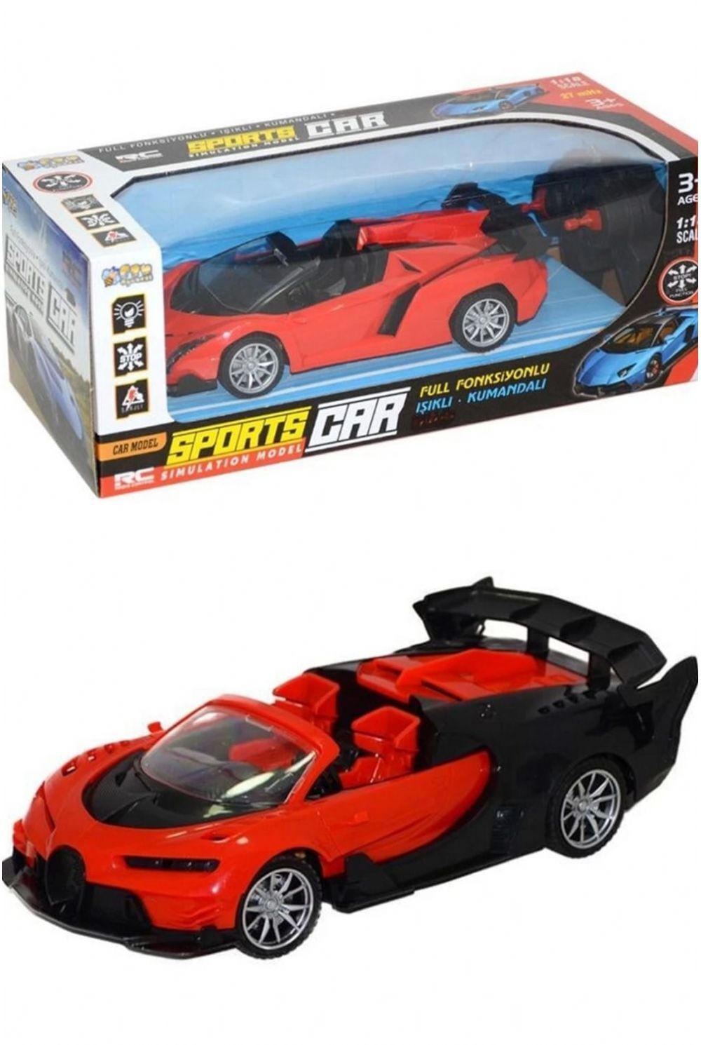 Toysan 1.18 Ölçek Dört Fonksiyon Uzaktan Kumandalı Araba 797-25