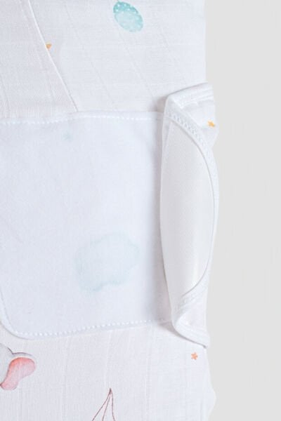 Kanz Yenidoğan %100 Pamuk Müslin Hazır Kundak Cırtlı - Sweet Elephant