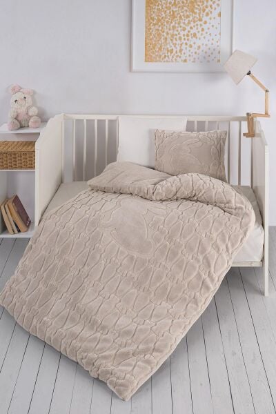 Kanz Rabbit Welsoft Nevresim Takımı Bej