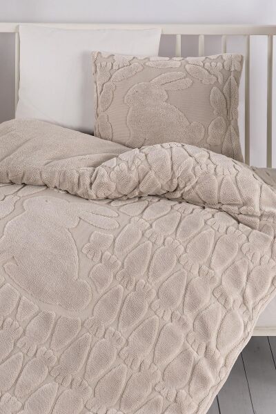 Kanz Rabbit Welsoft Nevresim Takımı Bej