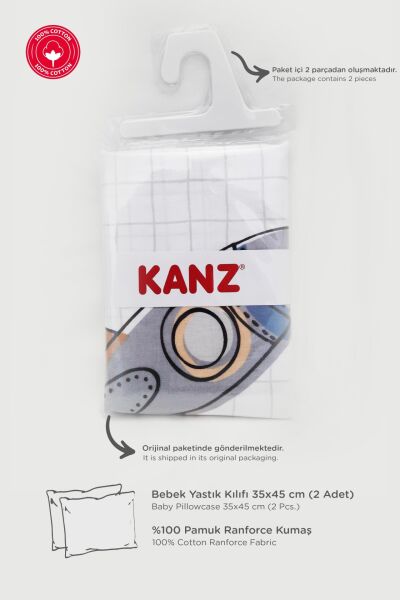 Kanz Pamuklu Yastık Kılıfı 35*45 Space 2li