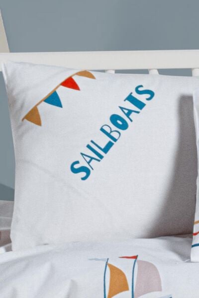 Kanz Pamuklu Yastık Kılıfı 35*45 Saılboats-B 2li