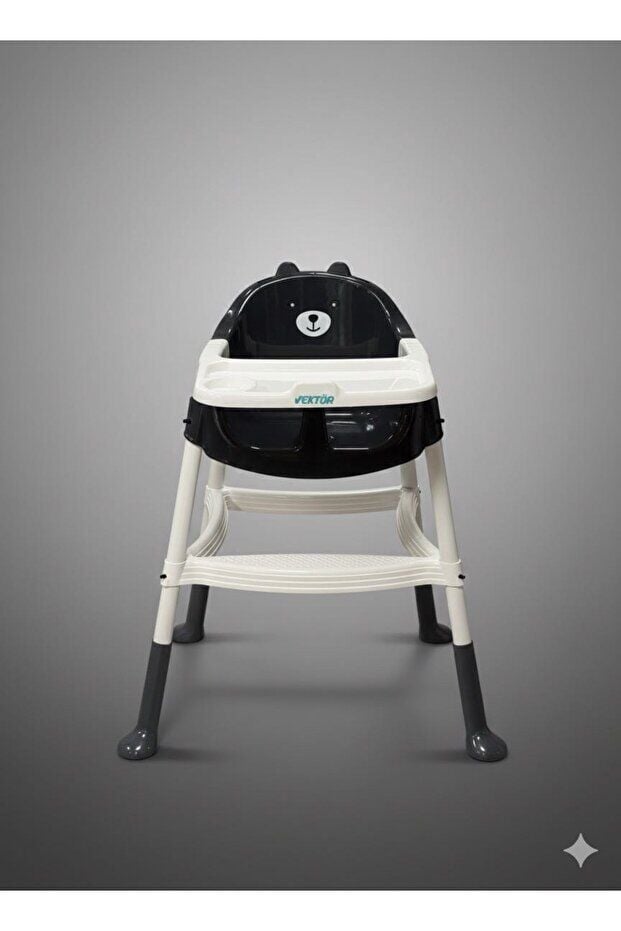 Vektör Lüx Bebek Mama Sandalyesi Gri