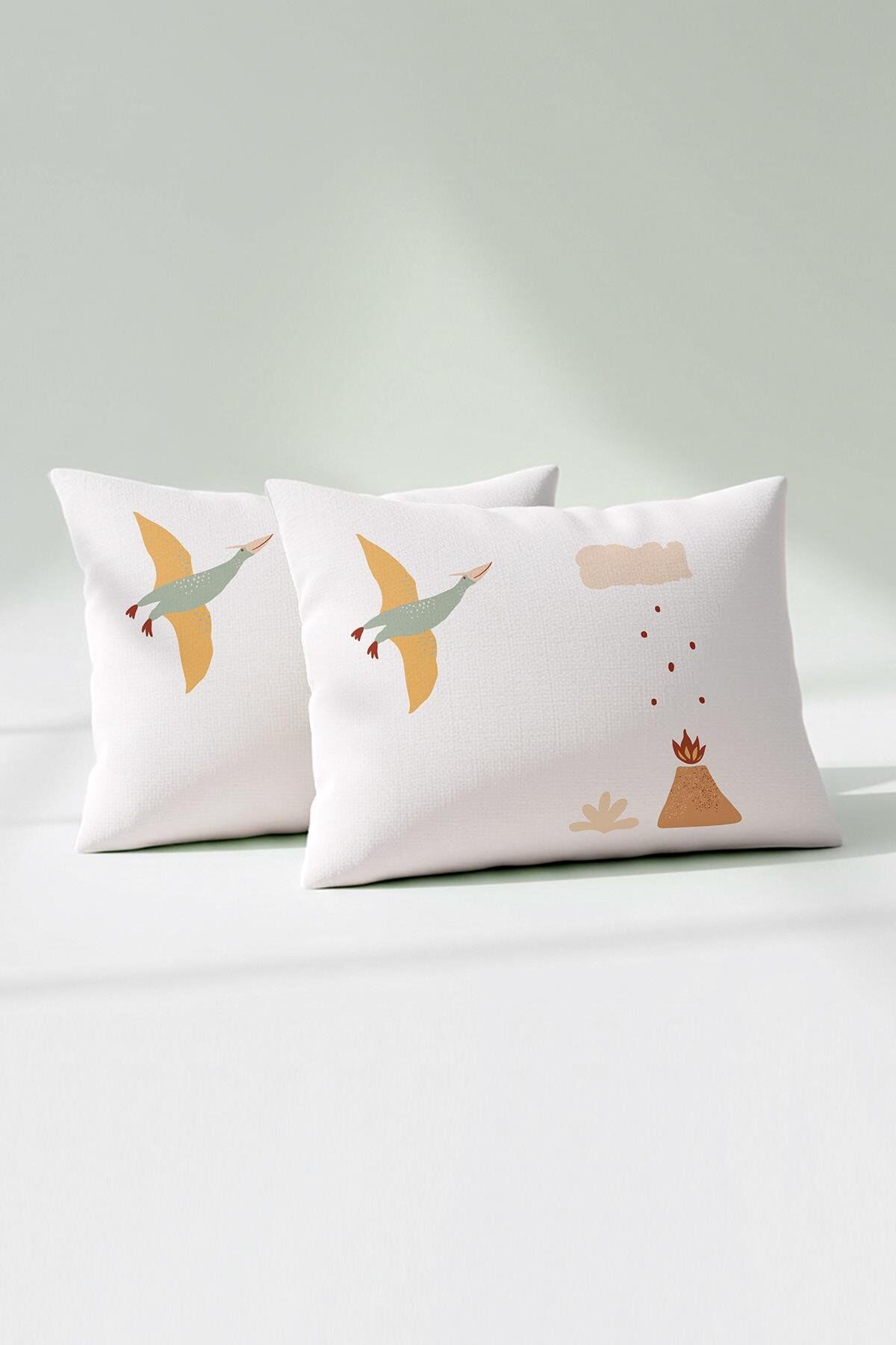 Kanz Pamuklu Yastık Kılıfı 35*45 Dınosaursa 2li
