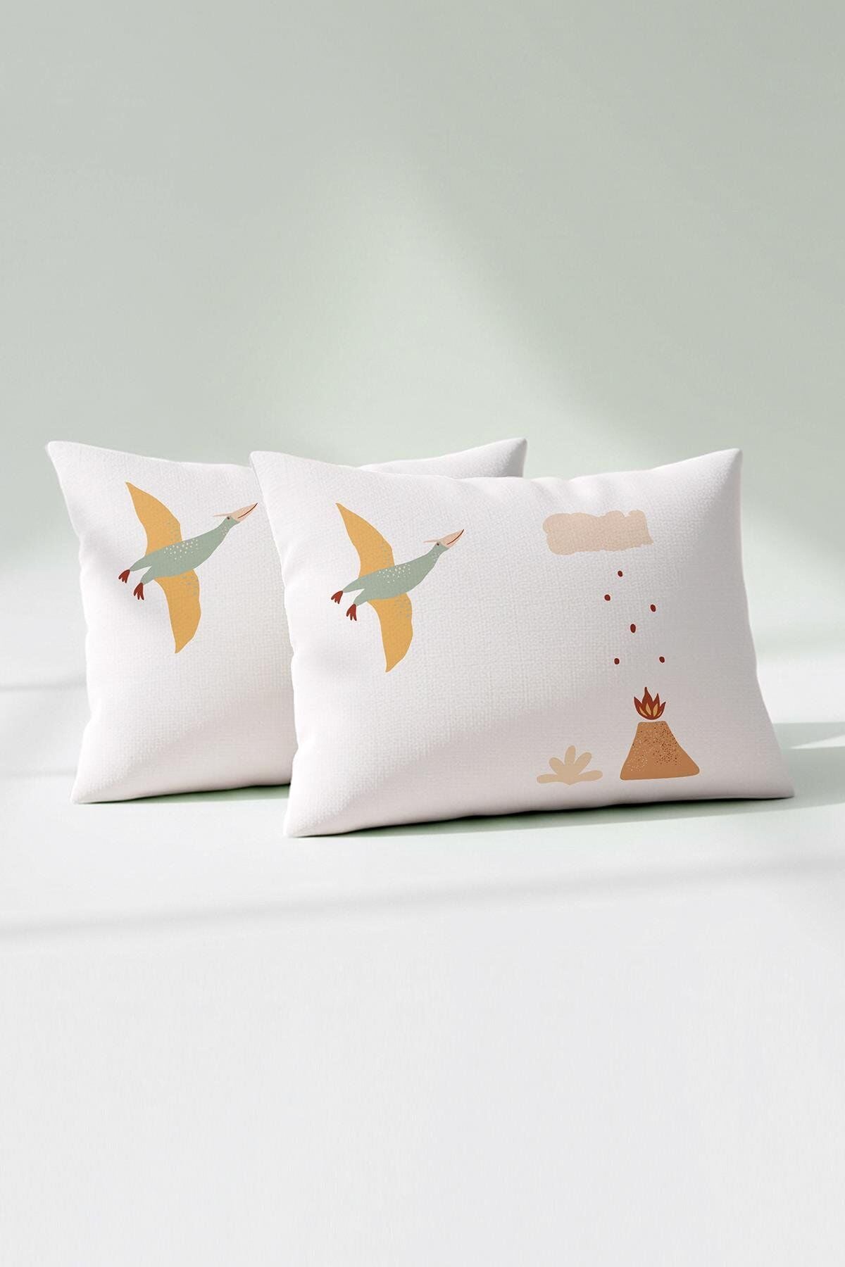 Kanz Pamuklu Yastık Kılıfı 35*45 Dınosaursa 2li
