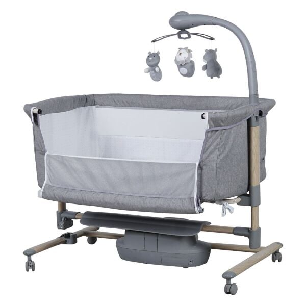 Prego Carmela Anne Yanı Elektrikli Beşik 4091 Gri